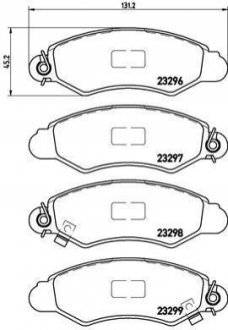 Гальмівні колодки, дискове гальмо (набір) BREMBO P78012