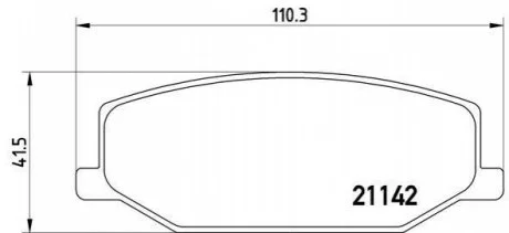 Гальмівні колодки, дискове гальмо (набір) BREMBO P79001