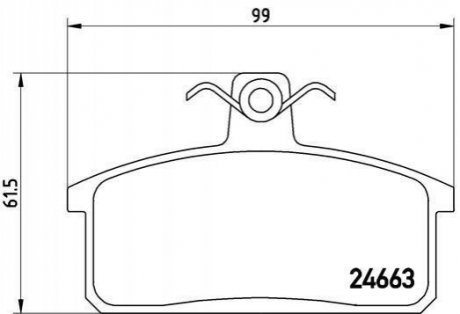 Гальмівні колодки, дискове гальмо (набір) BREMBO P79007