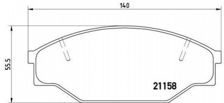 Гальмівні колодки, дискове гальмо (набір) BREMBO P83013