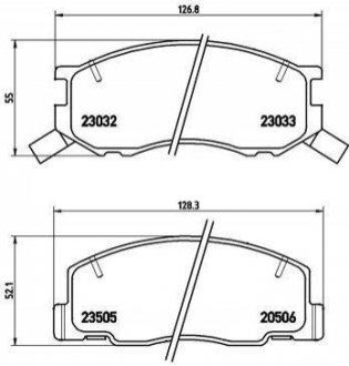 Гальмівні колодки, дискове гальмо (набір) BREMBO P83093