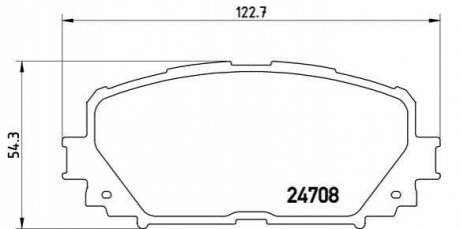 Гальмівні колодки, дискове гальмо (набір) BREMBO P83101