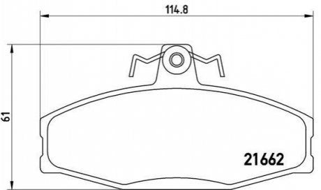 Гальмівні колодки, дискове гальмо (набір) BREMBO P85022