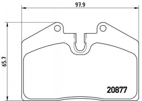 Гальмівні колодки, дискове гальмо (набір) BREMBO P85094