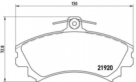 Гальмівні колодки, дискове гальмо (набір) BREMBO P54022