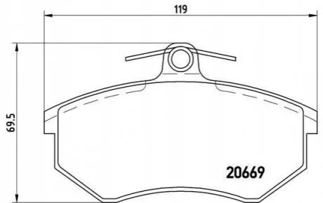 Гальмівні колодки, дискове гальмо (набір) BREMBO P85092