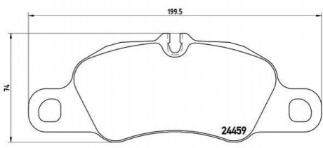 Гальмівні колодки, дискове гальмо (набір) BREMBO P65018