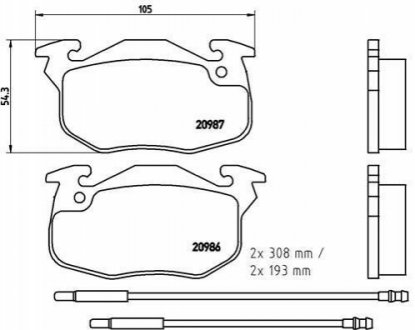 Гальмівні колодки, дискове гальмо (набір) BREMBO P61044