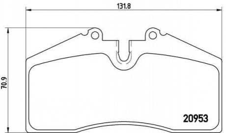 Гальмівні колодки, дискове гальмо (набір) BREMBO P65005