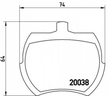 Гальмівні колодки, дискове гальмо (набір) BREMBO P52002