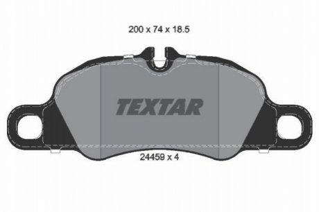 Гальмівні колодки, дискове гальмо (набір) TEXTAR 2445901