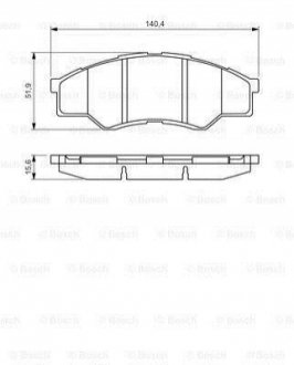 Гальмівні колодки, дискове гальмо (набір) BOSCH 0986494425