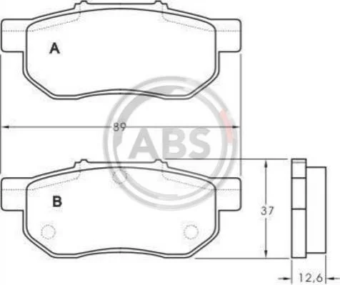 Гальмівні колодки, дискове гальмо (набір) A.B.S. 36870 (фото 1)