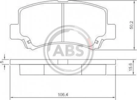 Гальмівні колодки, дискове гальмо (набір) A.B.S. 37086
