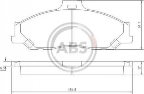 Гальмівні колодки, дискове гальмо (набір) A.B.S. 37193