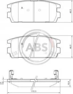 Гальмівні колодки, дискове гальмо (набір) A.B.S. 37324