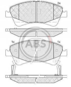 Гальмівні колодки, дискове гальмо (набір) A.B.S. 37722