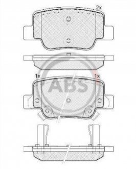 Гальмівні колодки, дискове гальмо (набір) A.B.S. 37735