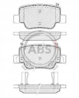Гальмівні колодки, дискове гальмо (набір) A.B.S. 37735