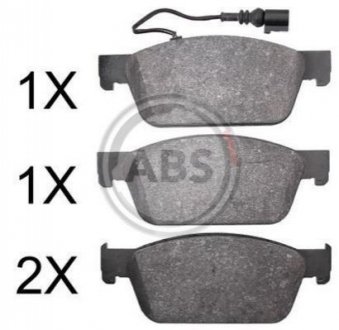 Гальмівні колодки, дискове гальмо (набір) A.B.S. 37767