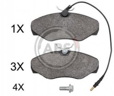 Гальмівні колодки, дискове гальмо (набір) A.B.S. 37874