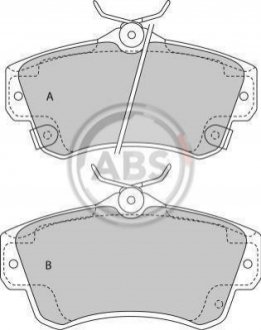 Гальмівні колодки, дискове гальмо (набір) A.B.S. 38841
