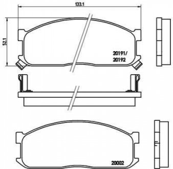 Гальмівні колодки, дискове гальмо (набір) BREMBO P49010