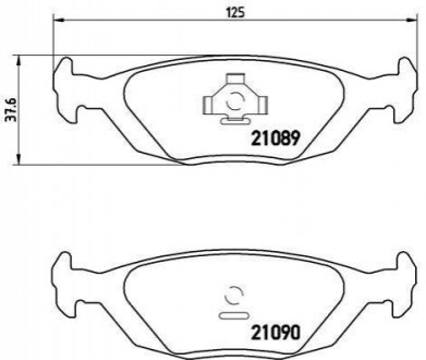 Гальмівні колодки, дискове гальмо (набір) BREMBO P71003