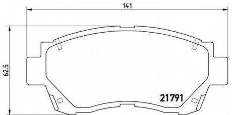 Гальмівні колодки, дискове гальмо (набір) BREMBO P83027