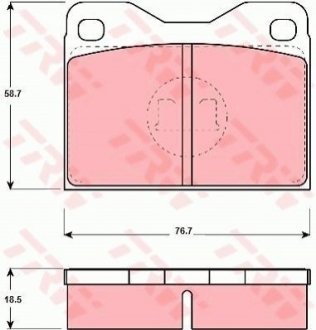 Гальмівні колодки, дискове гальмо (набір) TRW GDB279 (фото 1)