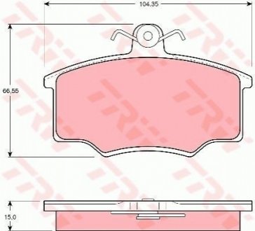 Гальмівні колодки, дискове гальмо (набір) TRW GDB403