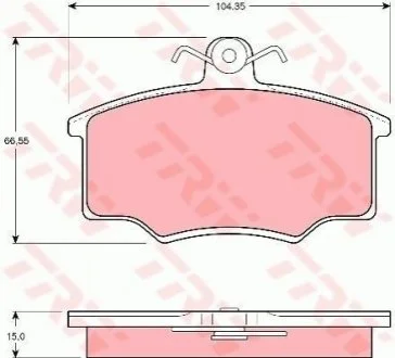 Гальмівні колодки, дискове гальмо (набір) TRW GDB403