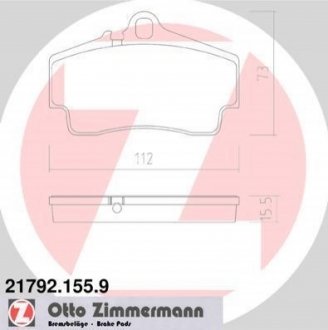 Гальмівні колодки, дискове гальмо (набір) ZIMMERMANN 217921559