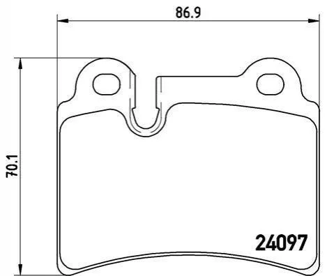 Гальмівні колодки, дискове гальмо (набір) BREMBO P85111 (фото 1)