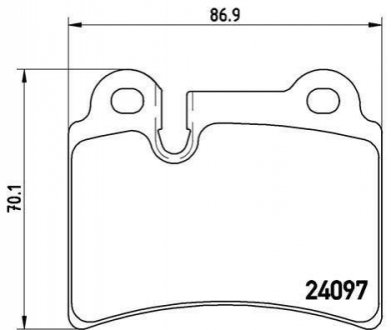 Гальмівні колодки, дискове гальмо (набір) BREMBO P85111