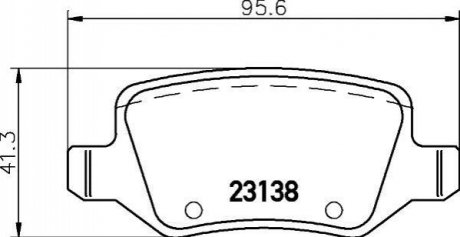 Гальмівні колодки, дискове гальмо (набір) HELLA 8DB355012131