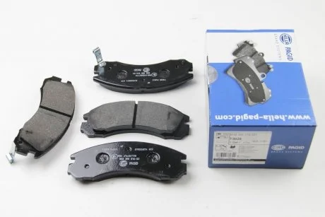 Гальмівні колодки, дискове гальмо (набір) HELLA 8DB355016531