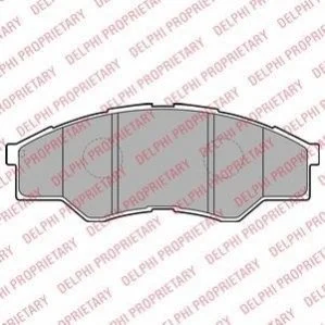 Гальмівні колодки, дискове гальмо (набір) DELPHI LP2060 (фото 1)