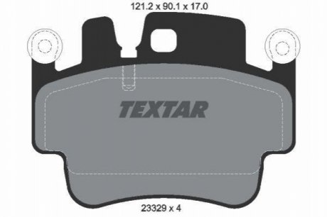 Гальмівні колодки, дискове гальмо (набір) TEXTAR 2332902