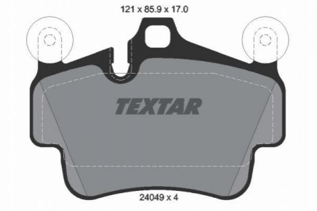 Гальмівні колодки, дискове гальмо (набір) TEXTAR 2404903