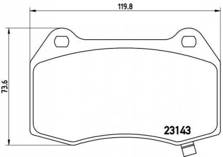 Гальмівні колодки, дискове гальмо (набір) BREMBO P09003