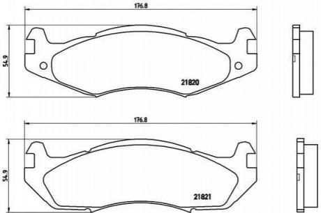 Гальмівні колодки, дискове гальмо (набір) BREMBO P37001