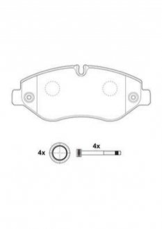Гальмівні колодки, дискове гальмо (набір) JURID 2922909560