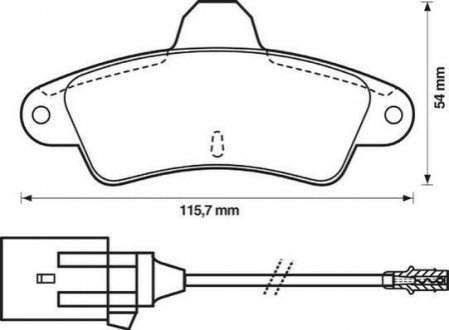 Гальмівні колодки, дискове гальмо (набір) JURID 571755J