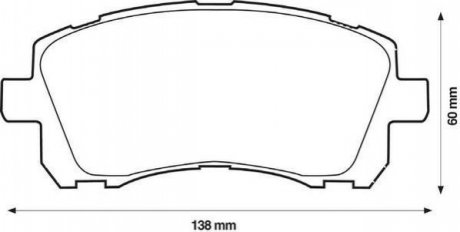 Гальмівні колодки, дискове гальмо (набір) JURID 572423J