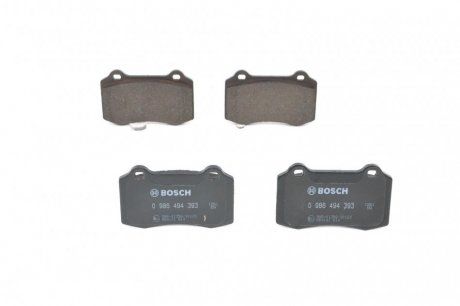 Гальмівні колодки, дискове гальмо (набір) BOSCH 0986494393