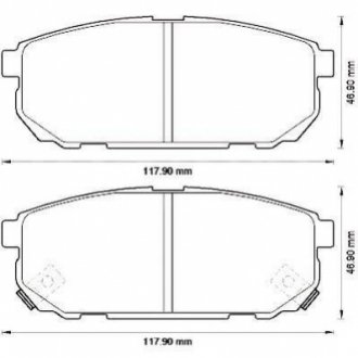 Гальмівні колодки, дискове гальмо (набір) JURID 572549J