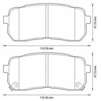 Гальмівні колодки, дискове гальмо (набір) JURID 572596J