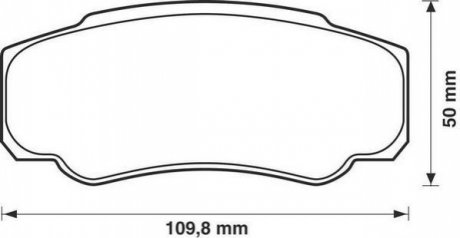 Гальмівні колодки, дискове гальмо (набір) JURID 573115J