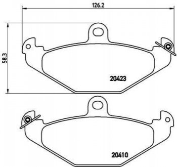 Гальмівні колодки, дискове гальмо (набір) BREMBO P59026